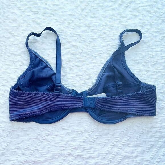 BUY 1 GET 1 FREE Vassarette 36b colonial country blue unlined bra - Picture 3 of 8